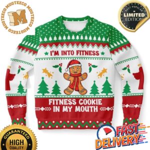 Fitness Cookie In My Mouth Ugly Christmas Sweater For Holiday 2023 Xmas Gifts