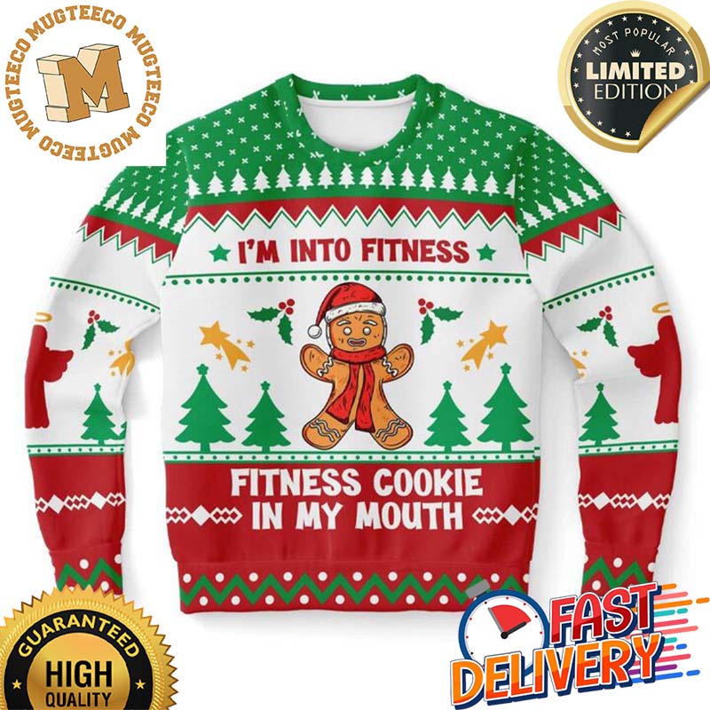 Fitness Cookie In My Mouth Ugly Christmas Sweater For Holiday 2023 Xmas Gifts Fitness Cookie In My Mouth Ugly Christmas Sweater For Holiday 2023 Xmas Gifts