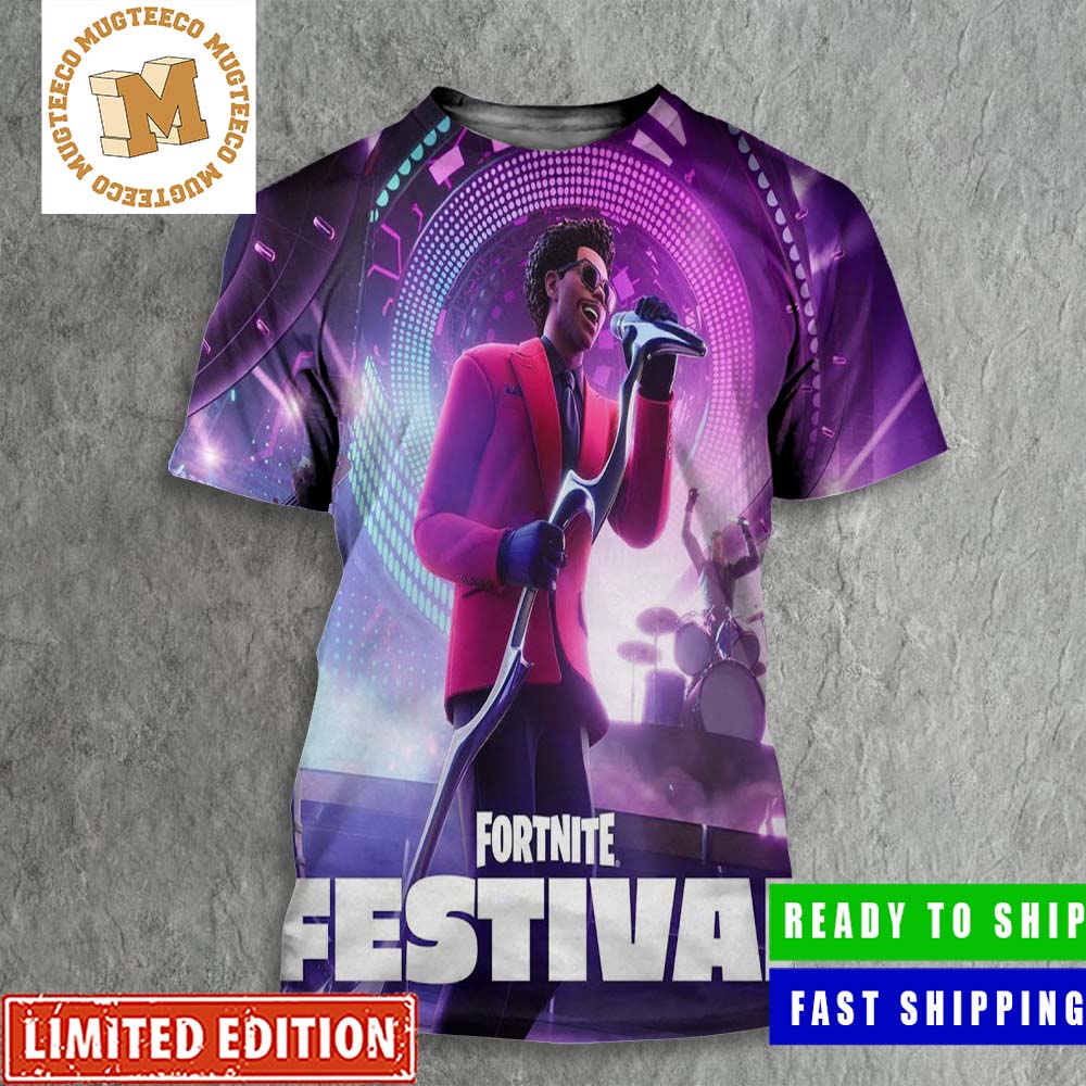 Fortnite Festival The Weeknd Skin Version Poster All Over Print Shirt Fortnite Festival The Weeknd Skin Version Poster All Over Print Shirt
