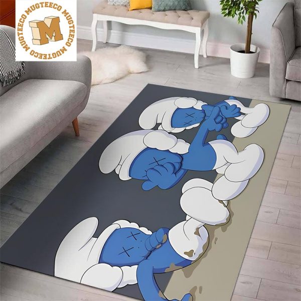 Funny Kaws The Smurf Cartoon Rug Carpet Home Decor Funny Kaws The Smurf Cartoon Rug Carpet Home Decor
