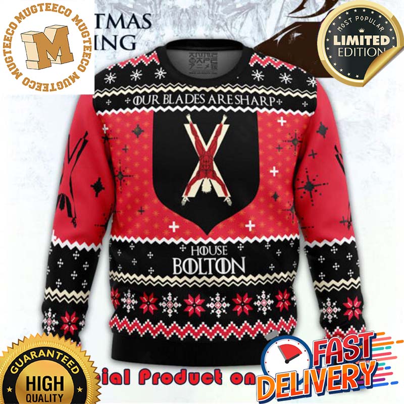 GOT Game of Thrones House Bolton Ugly Christmas Sweater For Holiday 2023 Xmas Gifts GOT Game of Thrones House Bolton Ugly Christmas Sweater For Holiday 2023 Xmas Gifts