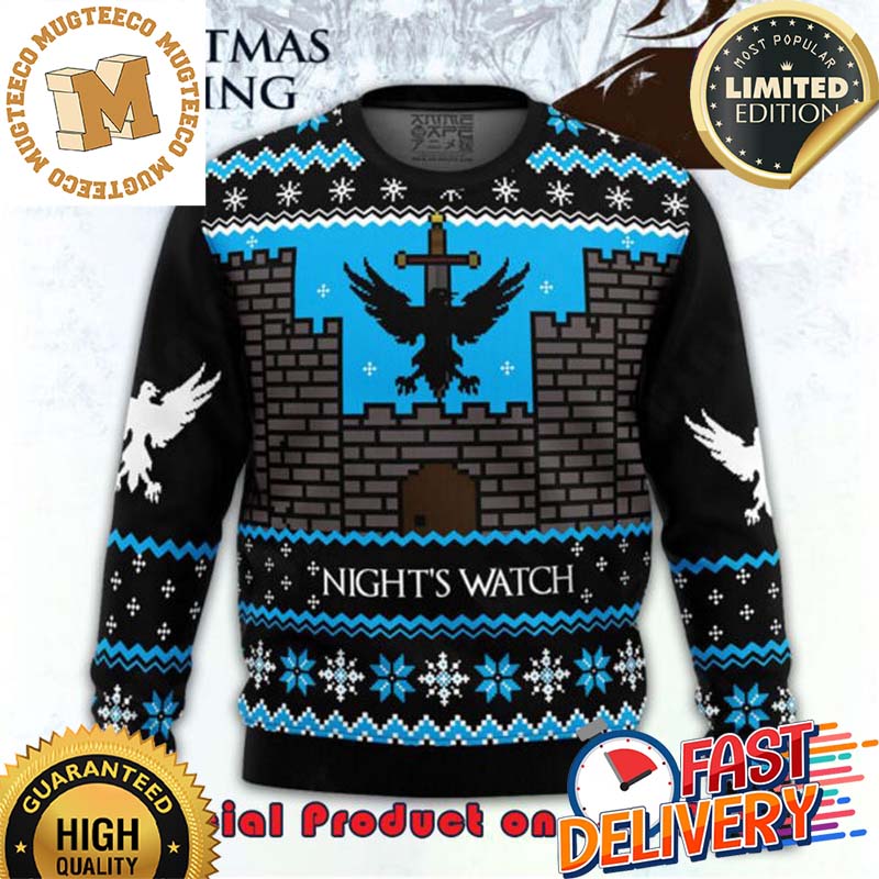 GOT Game of Thrones Night's Watch Ugly Christmas Sweater For Holiday 2023 Xmas Gifts GOT Game of Thrones Night's Watch Ugly Christmas Sweater For Holiday 2023 Xmas Gifts