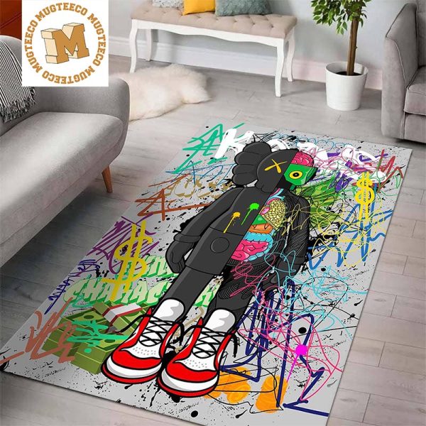 Graffiti Kaws Companion Flayed x Nike Air Jordan Hypebeast Rug For Bedroom Graffiti Kaws Companion Flayed x Nike Air Jordan Hypebeast Rug For Bedroom