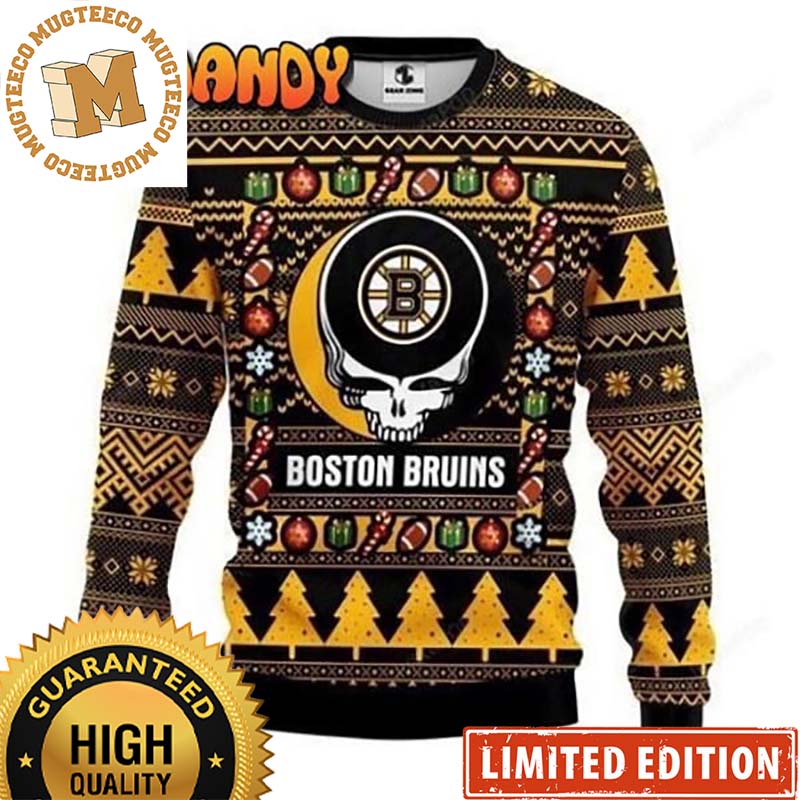 Grateful Dead Boston Bruins Xmas Gifts Holiday Ugly Sweater 2023 Grateful Dead Boston Bruins Xmas Gifts Holiday Ugly Sweater 2023