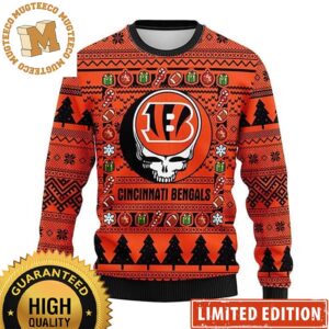 Grateful Dead Cincinnati Bengals Xmas Gifts Ugly Christmas Sweater