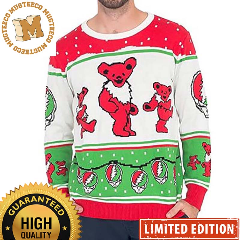 Grateful Dead Dancing Bears Xmas Gifts Ugly Christmas Sweater 2023 Grateful Dead Dancing Bears Xmas Gifts Ugly Christmas Sweater 2023