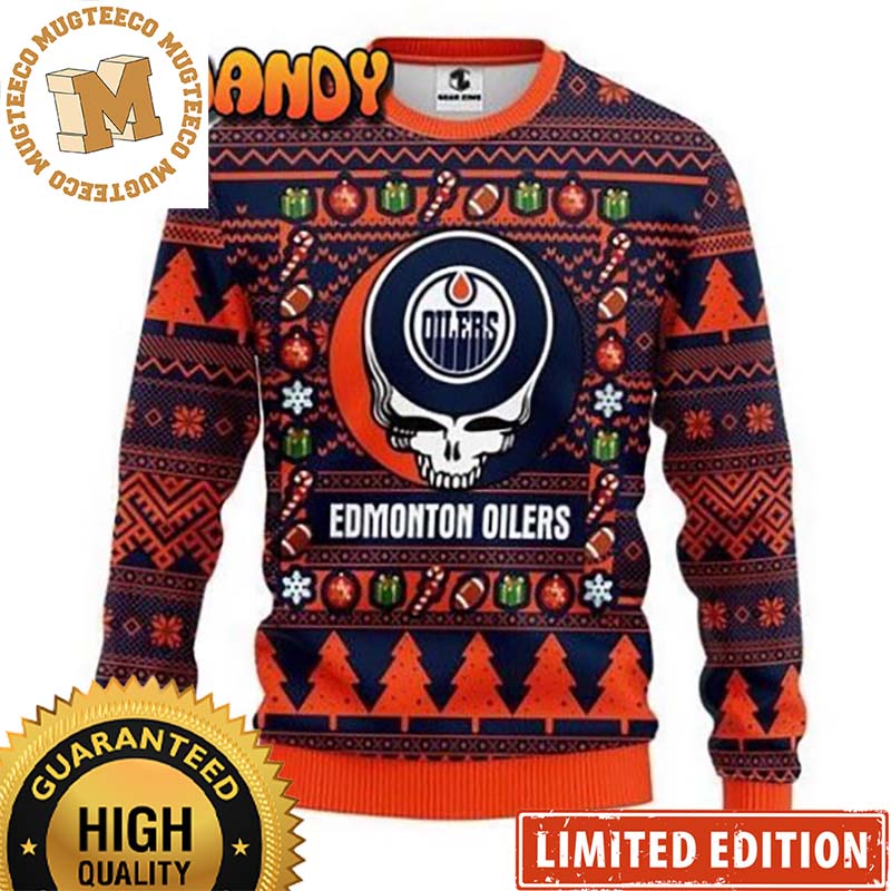 Grateful Dead Edmonton Oilers 2023 Xmas Gifts Holiday Ugly Christmas Sweater Grateful Dead Edmonton Oilers 2023 Xmas Gifts Holiday Ugly Christmas Sweater