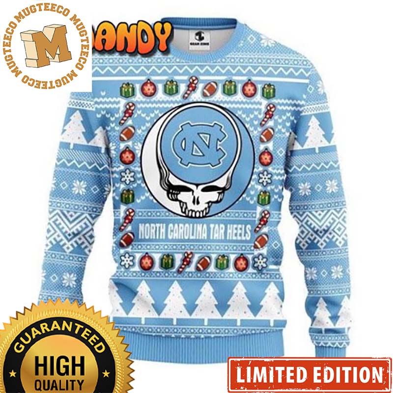 Grateful Dead North Carolina Tar Heels Gifts Ugly Christmas Sweater Grateful Dead North Carolina Tar Heels Gifts Ugly Christmas Sweater