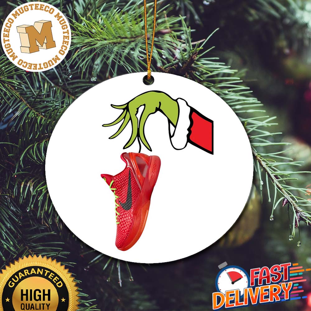 Grinch Hand Stole The Kobe 6 Protro Reverse Grinch Christmas Tree Decorations Ornament Grinch Hand Stole The Kobe 6 Protro Reverse Grinch Christmas Tree Decorations Ornament