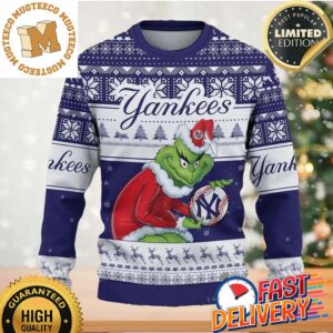 Grinch New York Yankees 2023 Party Ugly Christmas Sweater
