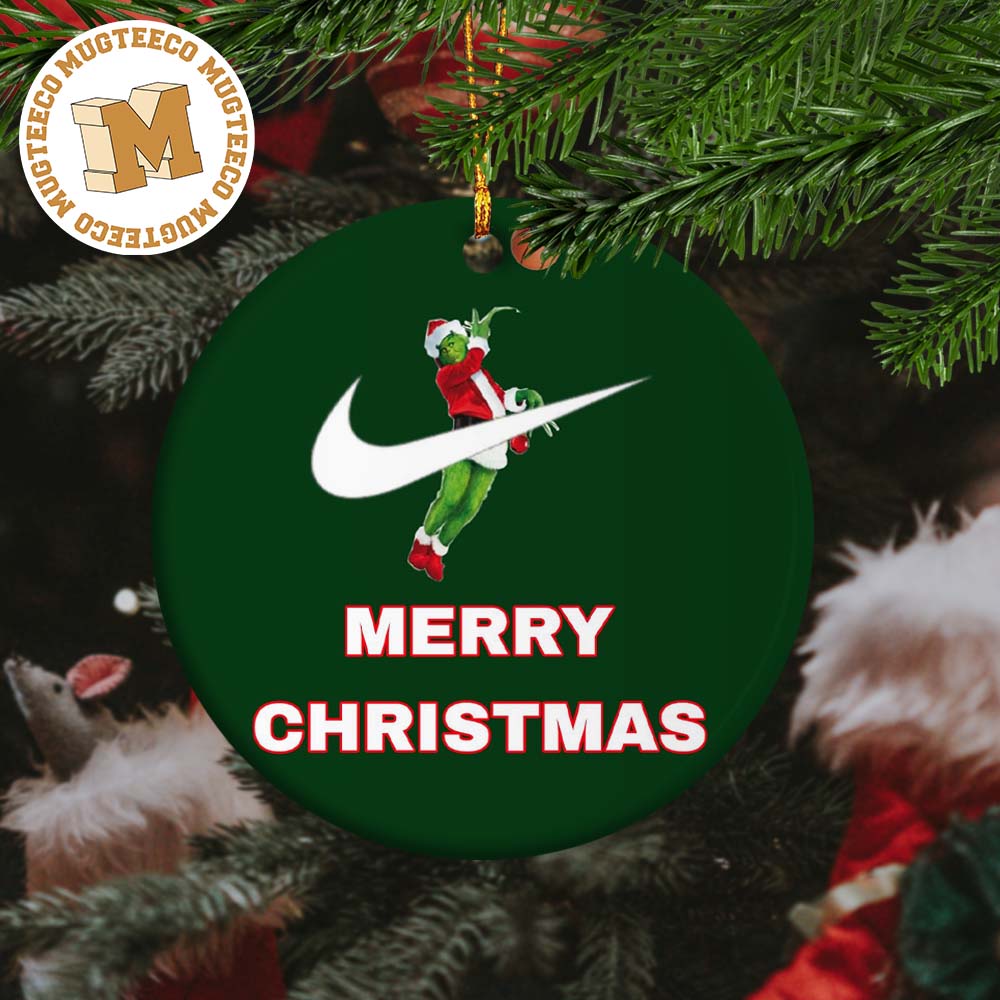 Grinch Nike Brand Jump Man Basketball Merry Christmas Custom Name 2023 Christmas Tree Decorations Ornament Grinch Nike Brand Jump Man Basketball Merry Christmas Custom Name 2023 Christmas Tree Decorations Ornament
