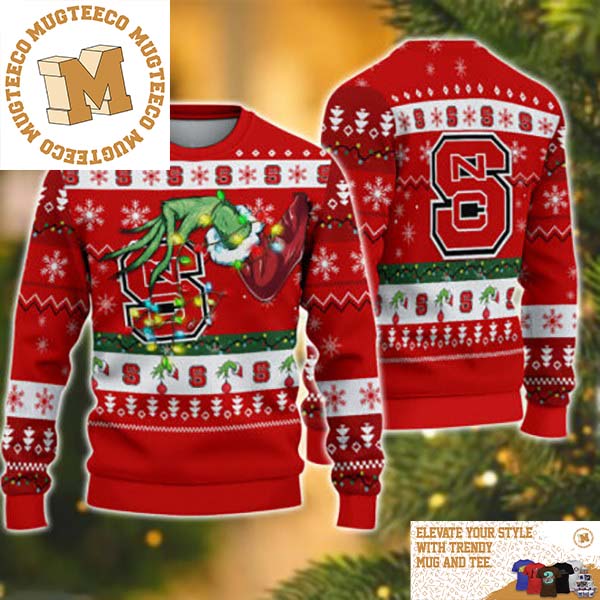 Grinch Stole NC State Wolfpack NCAA Funny Xmas 2023 Gift For Holiday Ugly Christmas Sweater Grinch Stole NC State Wolfpack NCAA Funny Xmas 2023 Gift For Holiday Ugly Christmas Sweater