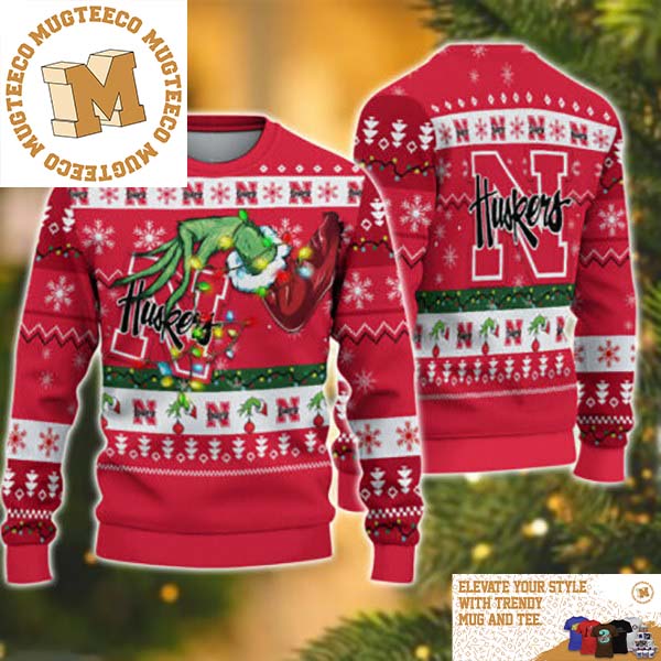 Grinch Stole Nebraska Cornhuskers NCAA Funny Xmas 2023 Gift For Holiday Ugly Christmas Sweater Grinch Stole Nebraska Cornhuskers NCAA Funny Xmas 2023 Gift For Holiday Ugly Christmas Sweater