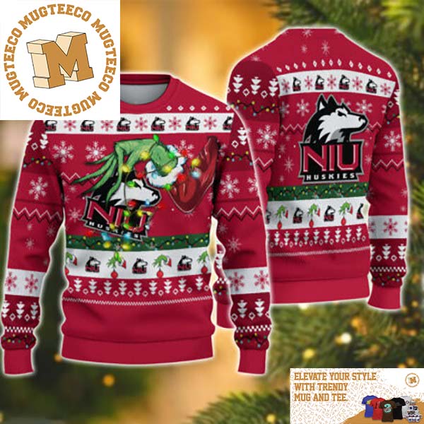 Grinch Stole Northern Illinois Huskies NCAA Funny Xmas 2023 Gift For Holiday Ugly Christmas Sweater Grinch Stole Northern Illinois Huskies NCAA Funny Xmas 2023 Gift For Holiday Ugly Christmas Sweater