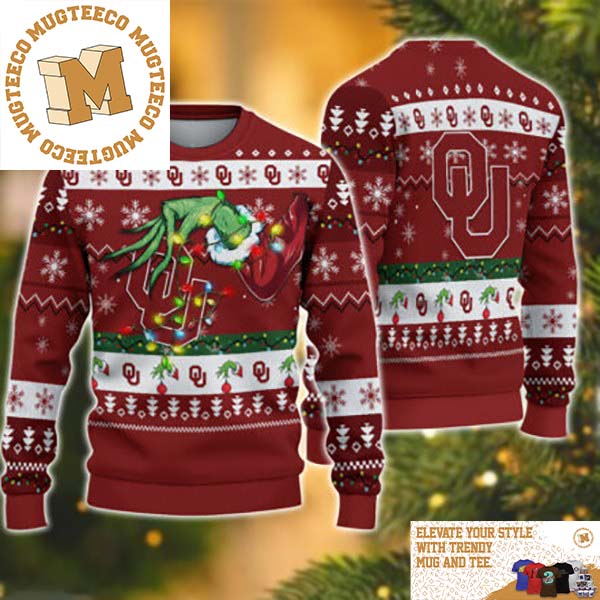 Grinch Stole Oklahoma Sooners NCAA Funny Xmas 2023 Gift For Holiday Ugly Christmas Sweater Grinch Stole Oklahoma Sooners NCAA Funny Xmas 2023 Gift For Holiday Ugly Christmas Sweater