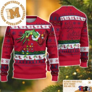 Grinch Stole Ole Miss Rebels NCAA Funny Xmas 2023 Gift For Holiday Ugly Christmas Sweater