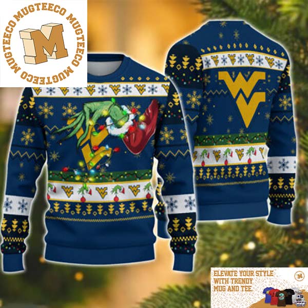 Grinch Stole West Virginia Mountaineers NCAA Funny Xmas 2023 Gift For Holiday Ugly Christmas Sweater Grinch Stole West Virginia Mountaineers NCAA Funny Xmas 2023 Gift For Holiday Ugly Christmas Sweater