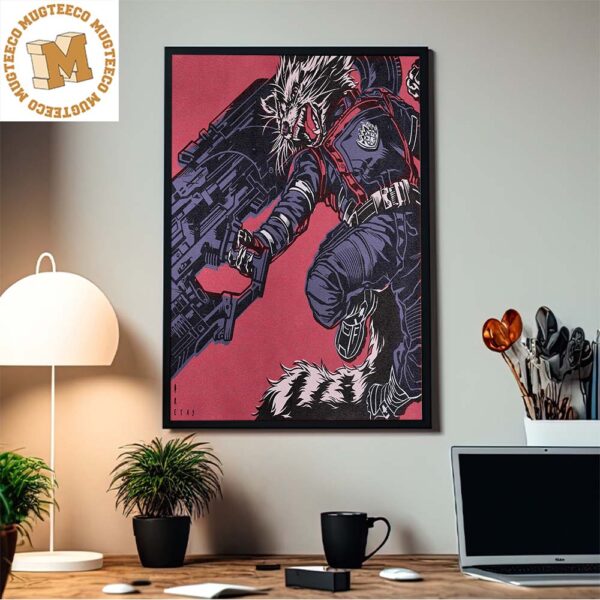 Guardians Of The Galaxy Vol 3 Captain Rocket Racoon Holding The Big Gun Home Decor Poster Canvas Guardians Of The Galaxy Vol 3 Captain Rocket Racoon Holding The Big Gun Home Decor Poster Canvas