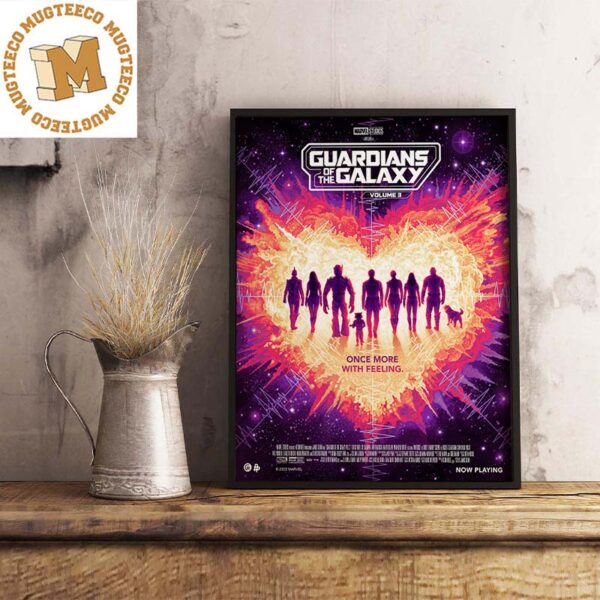 Guardians Of The Galaxy Vol 3 Main Core Characters In Heart Once More With Feeling Decorations Poster Canvas Guardians Of The Galaxy Vol 3 Main Core Characters In Heart Once More With Feeling Decorations Poster Canvas