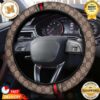 Black Gucci Brown Monograms Steering Wheel Cover Black Gucci Brown Monograms Steering Wheel Cover