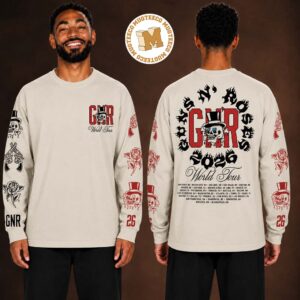 Gun N Roses World Tour 2026 Natural Two Sided Print Unisex Long Sleeve