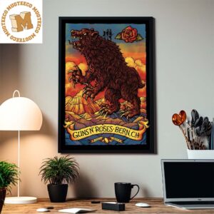Guns N Roses Bern Switzerland Event 5 July 2023 Home Decor Poster Canvas