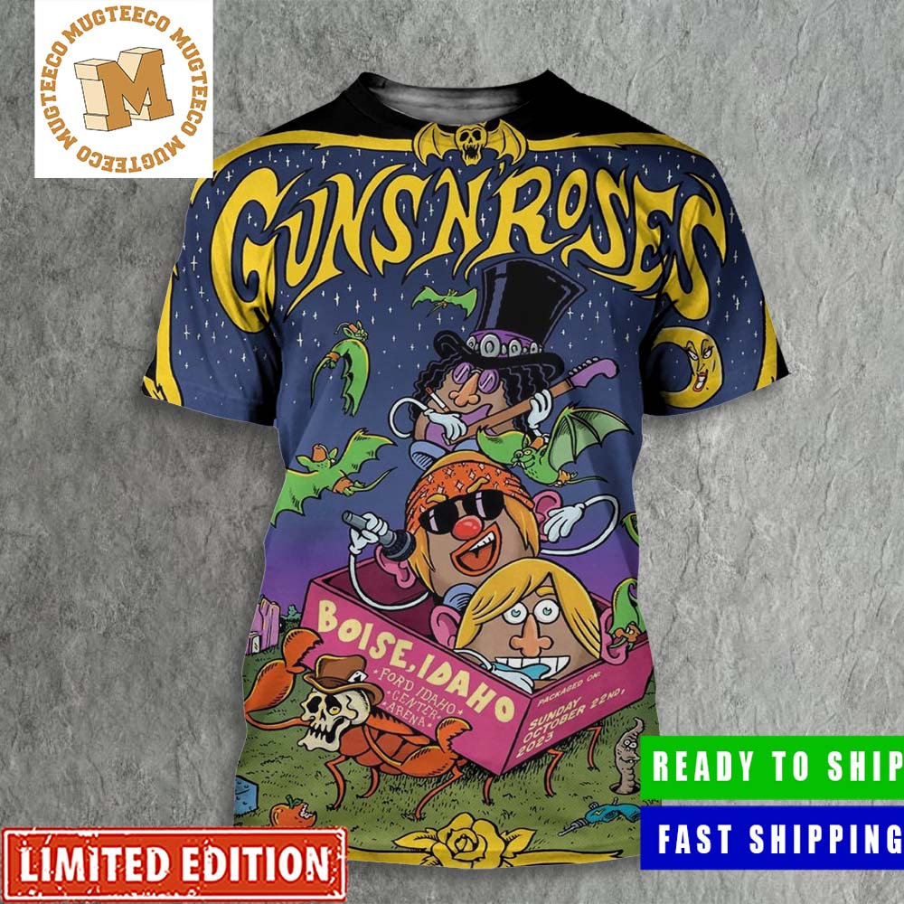 Guns N Roses Boise Idaho Ford Idaho Center Arena On October 22nd 2023 Mr Potato Style All Over Print Shirt Guns N Roses Boise Idaho Ford Idaho Center Arena On October 22nd 2023 Mr Potato Style All Over Print Shirt
