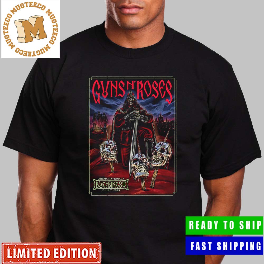 Guns N Roses Bucharest Event 16 July 2023 Poster Unisex T-Shirt Guns N Roses Bucharest Event 16 July 2023 Poster Unisex T-Shirt
