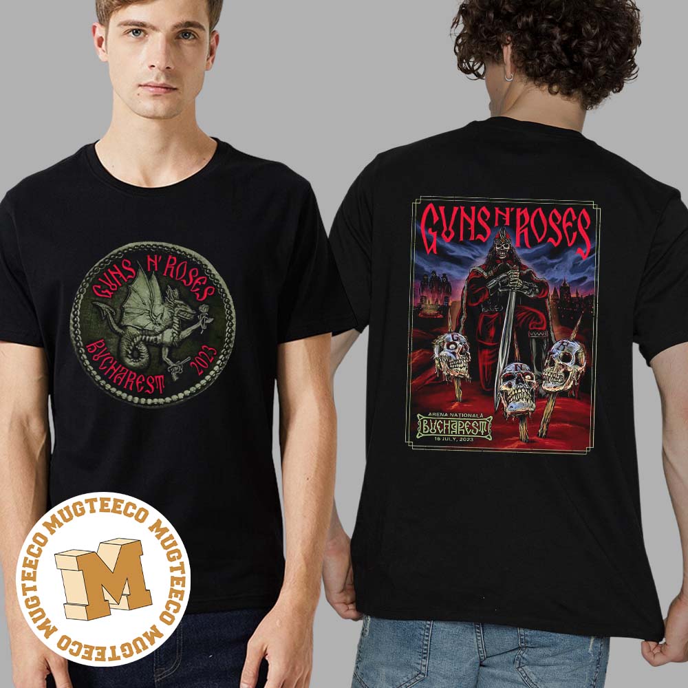 Guns N Roses Bucharest Event Show 16 July 2023 Two Sides Print Unisex T-Shirt Guns N Roses Bucharest Event Show 16 July 2023 Two Sides Print Unisex T-Shirt