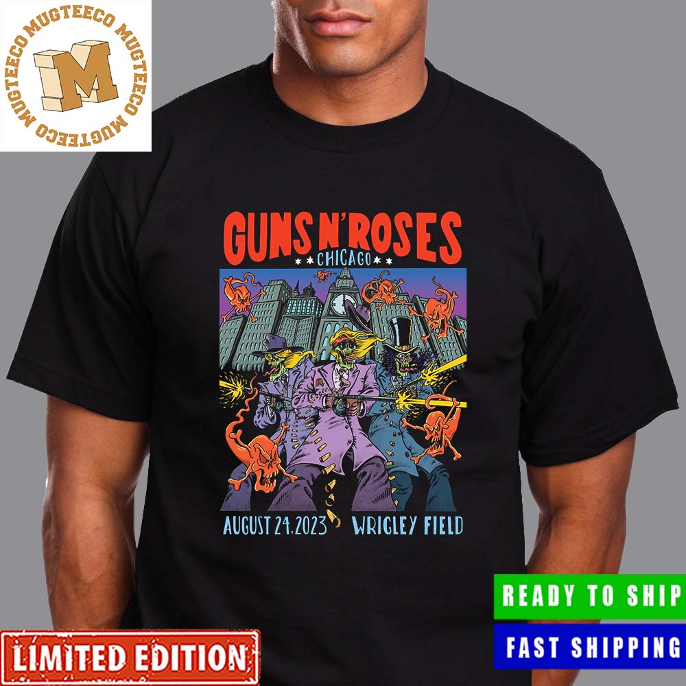 Guns N Roses Chicago North America 2023 Tour Wrigley Field August 24th 2023 Unisex T-Shirt Guns N Roses Chicago North America 2023 Tour Wrigley Field August 24th 2023 Unisex T-Shirt
