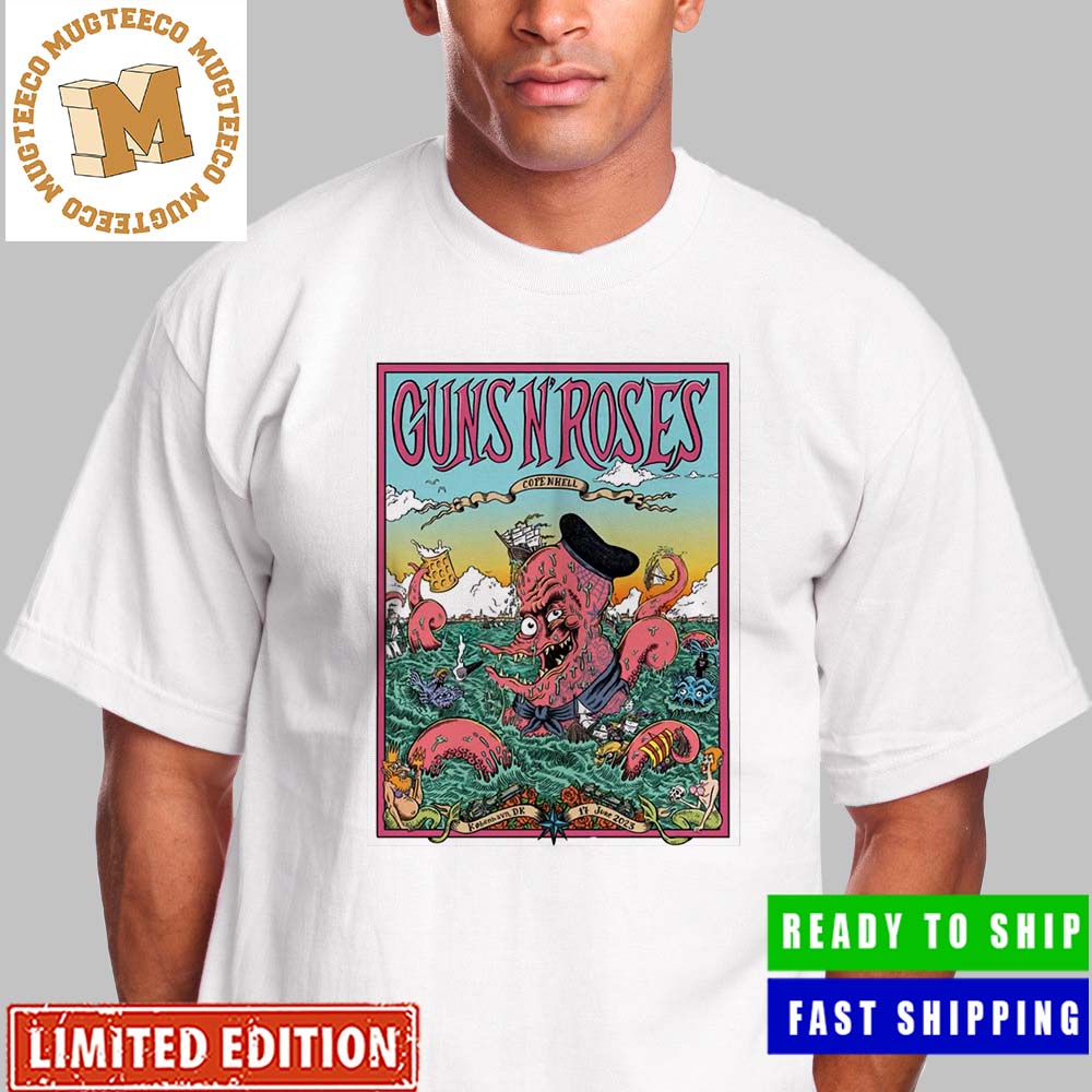 Guns N Roses Copenhagen World Tour 17 June 2023 Copenhell Poster Unisex T-Shirt Guns N Roses Copenhagen World Tour 17 June 2023 Copenhell Poster Unisex T-Shirt