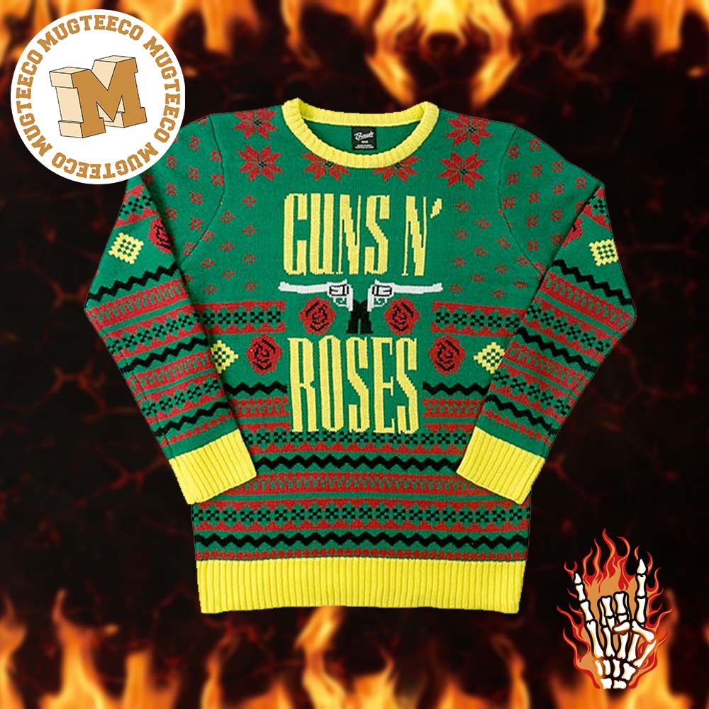 Guns N Roses Holiday Ugly Christmas Sweater 2023 Holiday Gifts Guns N Roses Holiday Ugly Christmas Sweater 2023 Holiday Gifts