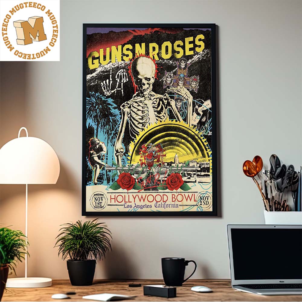 Guns N Roses Hollywood Bowl Los Angeles California Day 2 Nov 2nd 2023 Home Decor Poster Canvas Guns N Roses Hollywood Bowl Los Angeles California Day 2 Nov 2nd 2023 Home Decor Poster Canvas