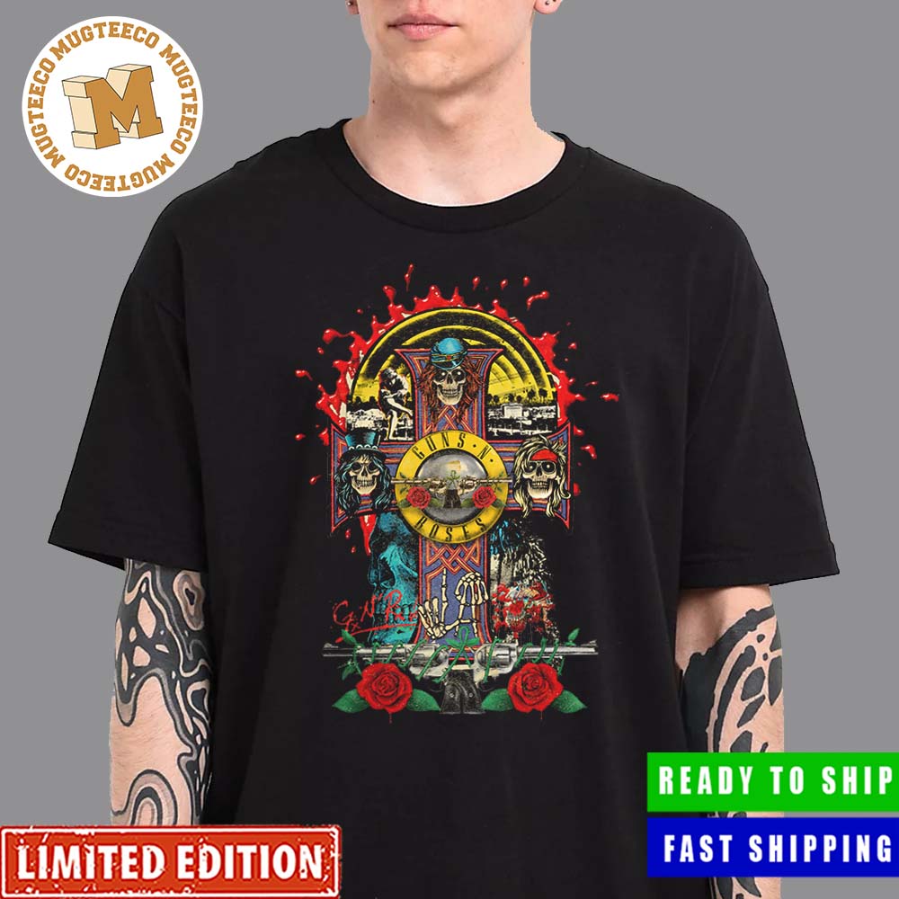 Guns N Roses Hollywood Bowl Los Angeles California Logo Classic T-Shirt Guns N Roses Hollywood Bowl Los Angeles California Logo Classic T-Shirt