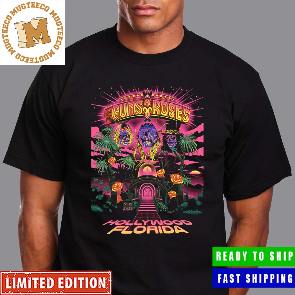 Guns N Roses Hollywood Florida North America Tour 2023 Sep 15 Unisex T-Shirt Guns N Roses Hollywood Florida North America Tour 2023 Sep 15 Unisex T-Shirt