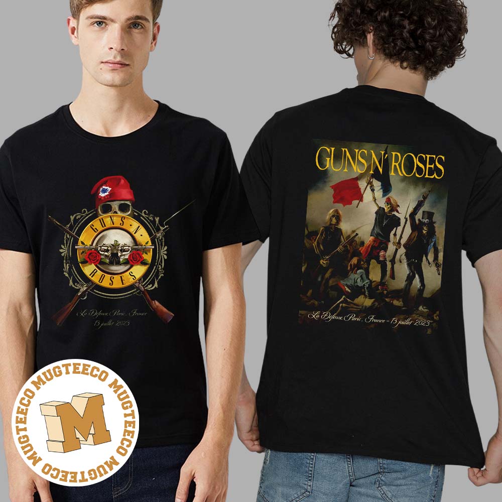 Guns N Roses La Defense Paris France 13 Juillet 2023 Two Sides Print Premium Unisex T-Shirt Guns N Roses La Defense Paris France 13 Juillet 2023 Two Sides Print Premium Unisex T-Shirt