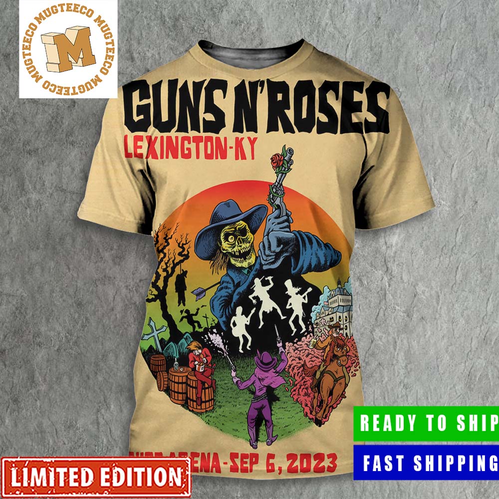 Guns N Roses Lexington KY Ready To Rock Rupp Arena Sep 6 2023 Poster All Over Print Shirt Guns N Roses Lexington KY Ready To Rock Rupp Arena Sep 6 2023 Poster All Over Print Shirt