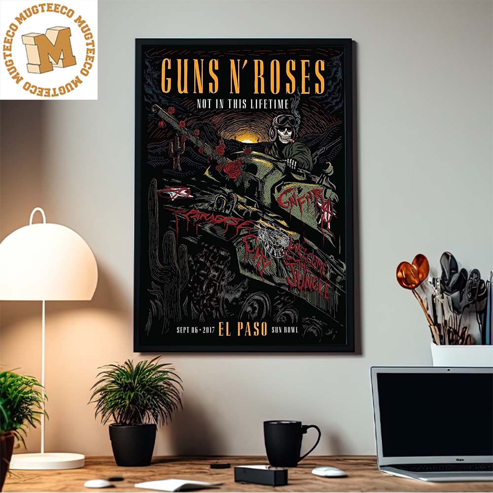 Guns N Roses Lithograph Not In This Lifetime El Paso Texas Home Decor Poster Canvas Guns N Roses Lithograph Not In This Lifetime El Paso Texas Home Decor Poster Canvas