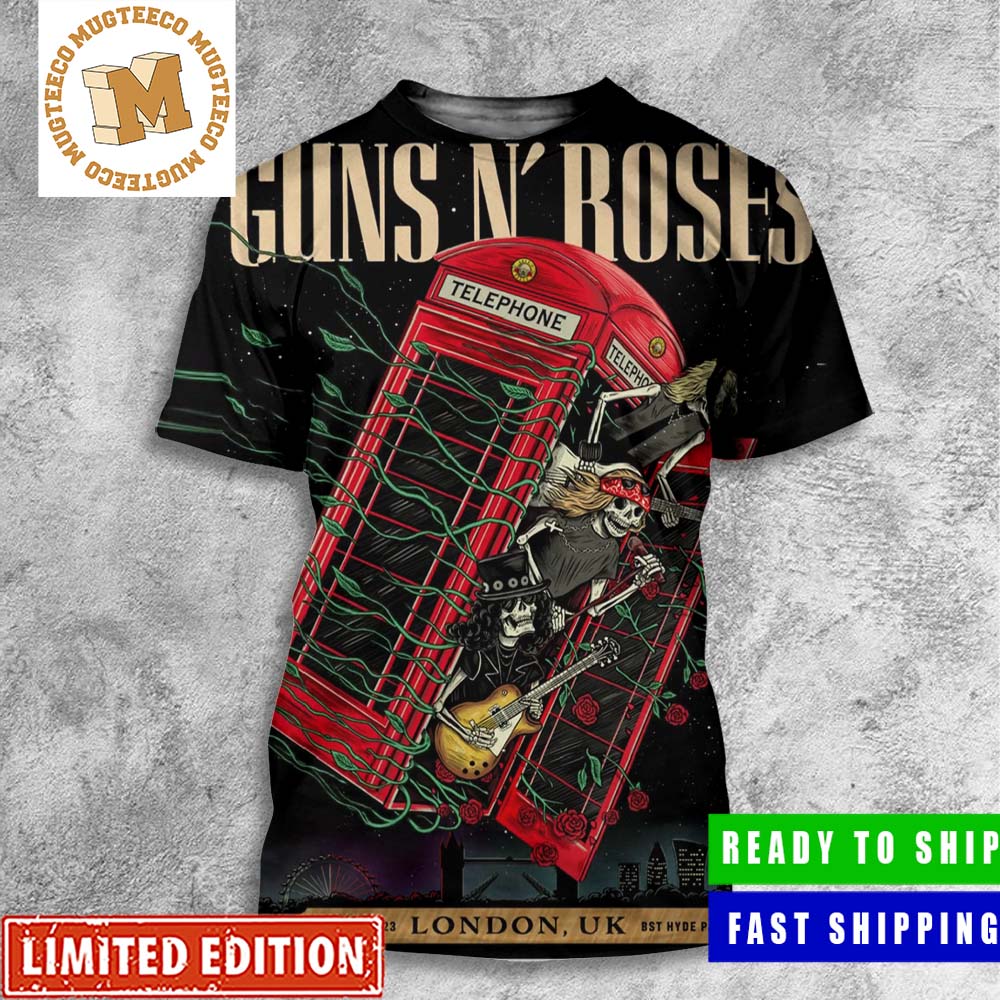 Guns N Roses London UK Event 30 June 2023 All Over Print Shirt Guns N Roses London UK Event 30 June 2023 All Over Print Shirt