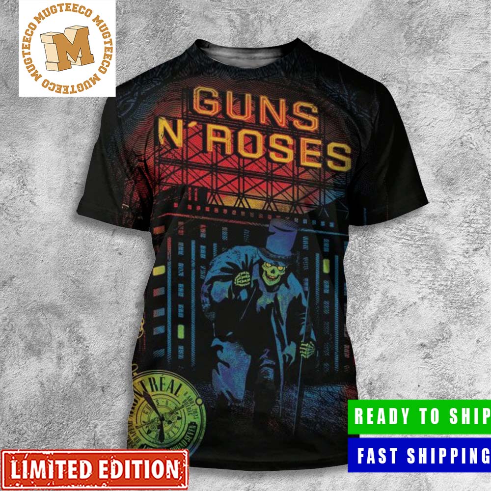 Guns N Roses Montreal Canada North America Tour Aug 8 Parc Jean Drapeau All Over Print Shirt Guns N Roses Montreal Canada North America Tour Aug 8 Parc Jean Drapeau All Over Print Shirt
