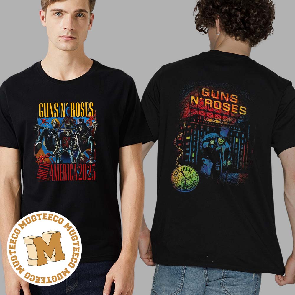 Guns N Roses Montreal Canada North America Tour Aug 8 Parc Jean Drapeau Two Sides Classic T-Shirt Guns N Roses Montreal Canada North America Tour Aug 8 Parc Jean Drapeau Two Sides Classic T-Shirt