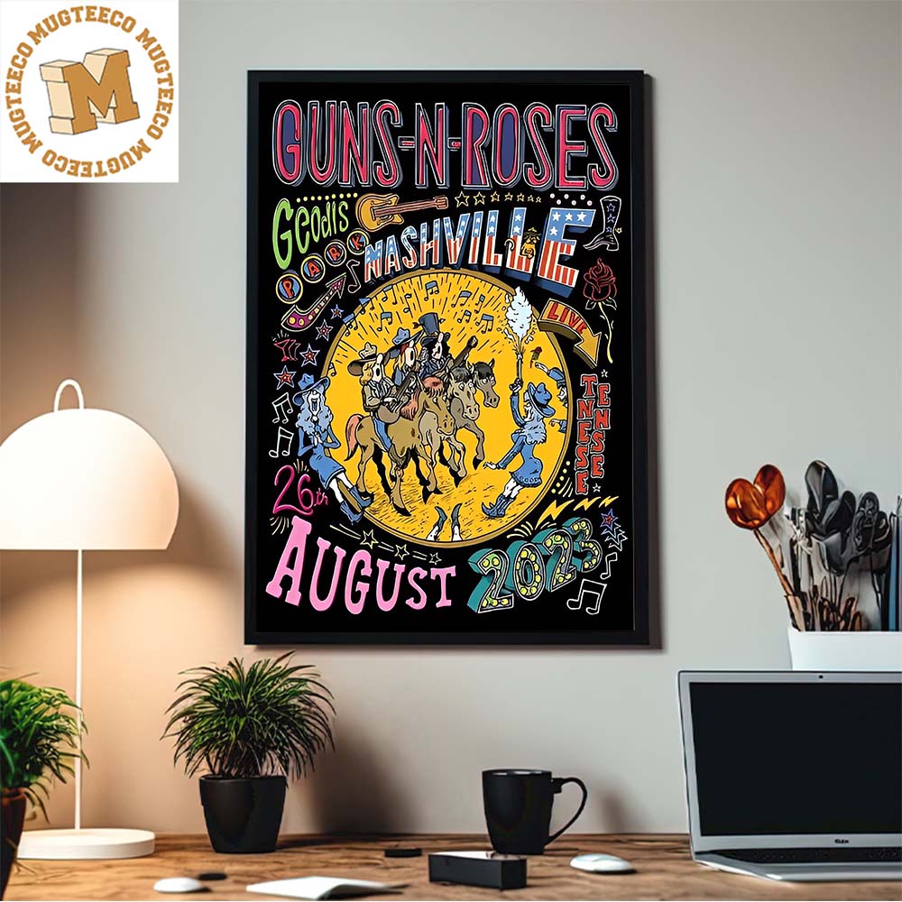 Guns N Roses North America 2023 Tour Nashville TN Geodis Park 26th August 2023 Decor Poster Canvas Guns N Roses North America 2023 Tour Nashville TN Geodis Park 26th August 2023 Decor Poster Canvas