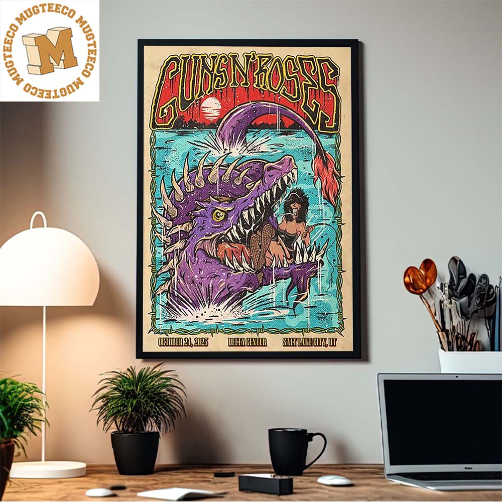 Guns N Roses North America Tour 2023 Salt Lake City UT At Delta Center in October 24 2023 Home Decor Poster Canvas Guns N Roses North America Tour 2023 Salt Lake City UT At Delta Center in October 24 2023 Home Decor Poster Canvas