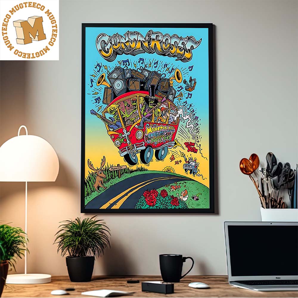Guns N Roses North America Tour The First Show Moncton August 5 Home Decor Poster Canvas Guns N Roses North America Tour The First Show Moncton August 5 Home Decor Poster Canvas