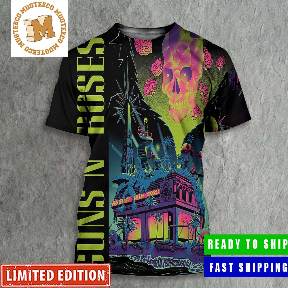 Guns N Roses Pittsburgh Pennsylvania August 18th 2023 North America Summer Fall Tour All Over Print Shirt Guns N Roses Pittsburgh Pennsylvania August 18th 2023 North America Summer Fall Tour All Over Print Shirt