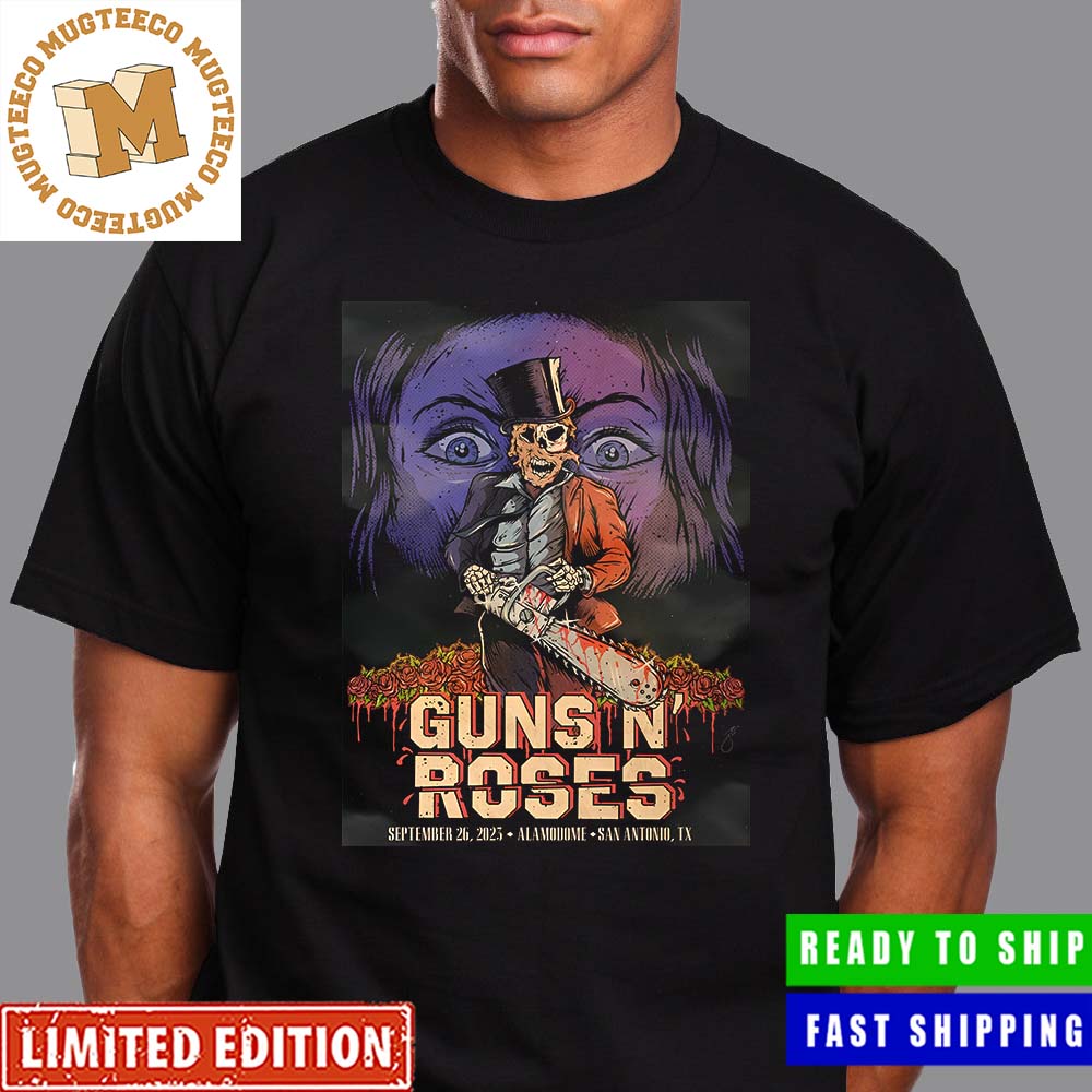 Guns N Roses San Antonio Alamodome Sept 26 2023 Poster Unisex T-Shirt Guns N Roses San Antonio Alamodome Sept 26 2023 Poster Unisex T-Shirt