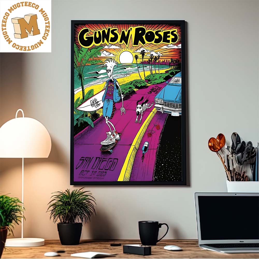 Guns N Roses San Diego Snapdragon Stadium Oct 1st 2023 Show Home Decor Poster Canvas Guns N Roses San Diego Snapdragon Stadium Oct 1st 2023 Show Home Decor Poster Canvas