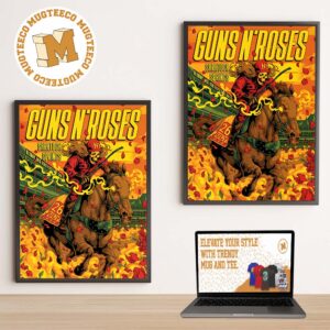 Guns N Roses Saratoga Springs New York 2026 Event Poster At Broadview Stage At Saratoga Performing Arts Center On July 26 2026 Home Decor Poster Canvas