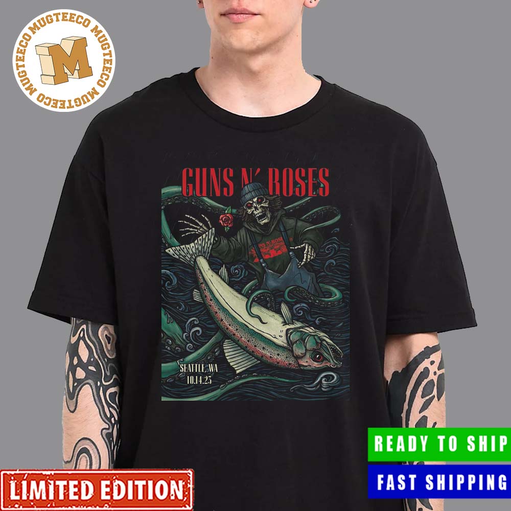 Guns N Roses Seattle Event Show October 14 2023 The Skeleton Poster Unisex T-Shirt Guns N Roses Seattle Event Show October 14 2023 The Skeleton Poster Unisex T-Shirt