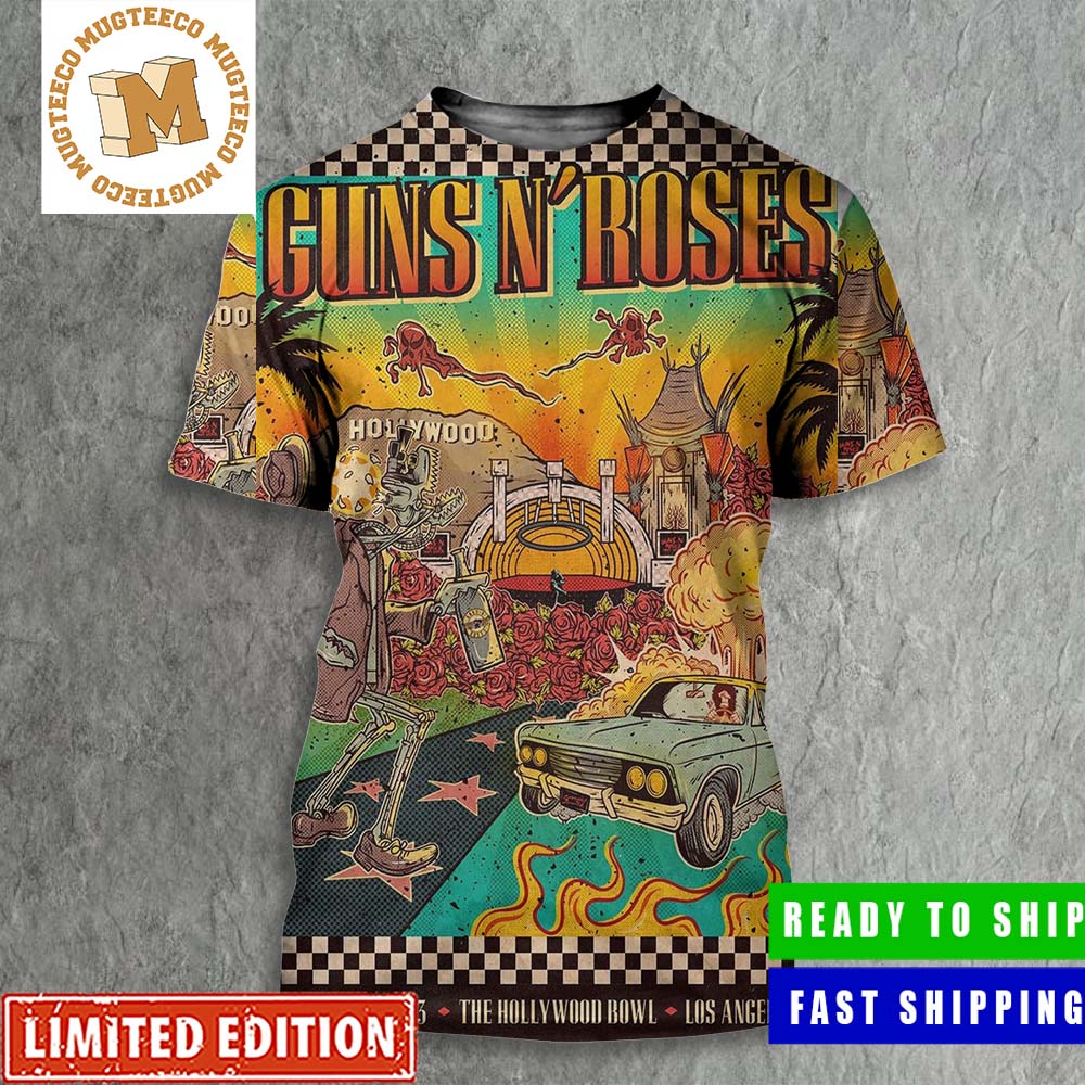 Guns N Roses The Hollywood Bowl Making History In Los Angeles November 2023 Poster All Over Print Shirt Guns N Roses The Hollywood Bowl Making History In Los Angeles November 2023 Poster All Over Print Shirt
